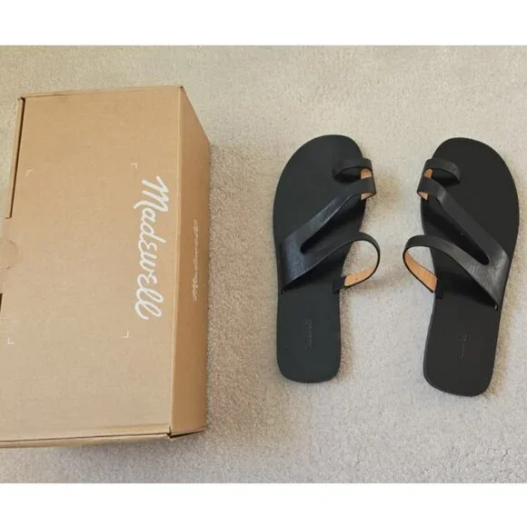 ✨ Madewell The Gabi Asymmetric-Strap Sandal - Black✨ - Picture 4 of 4